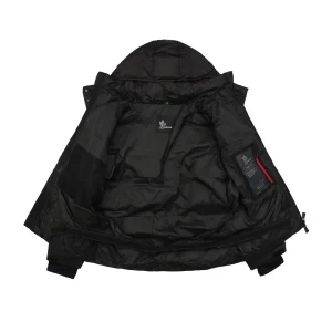 Mxxcler Rooster Arm Logo Hooded Down Jacket Lining