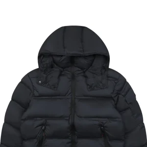 Mxxcler Rooster Arm Logo Hooded Down Jacket