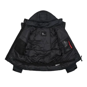 Mxxcler Rooster Arm Logo Hooded Down Jacket Lining