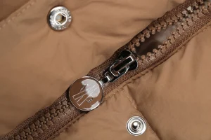 Mxxcler Selle Detachable Short Down Jacket Brown Zipper puller
