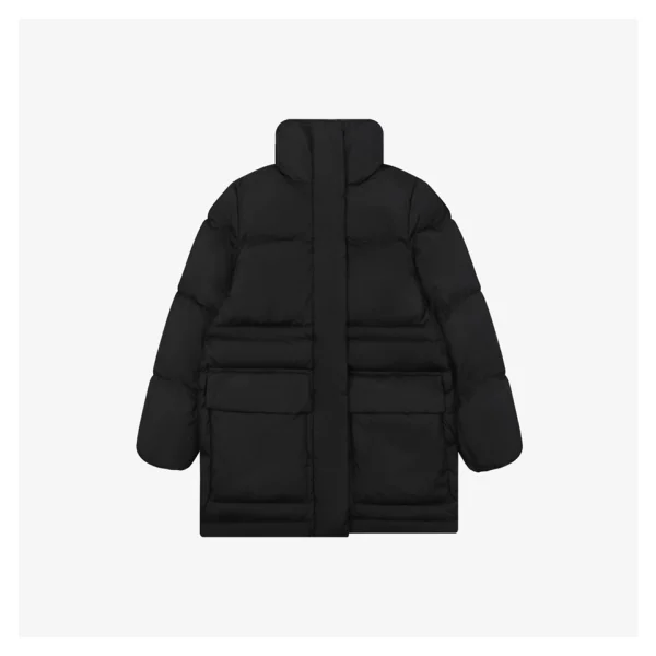 Mxxcler Vouglans Stand Collar Wide-Fit Down Jacket Black Front view