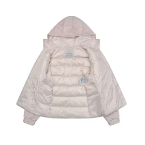 Mxxcler Yvoire Velvet Hooded Down Jacket #509 Pink Lining