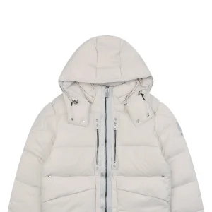 Mxxcler x 1017 ALYX 9SM Triple-Zip Hooded Down Jacket White