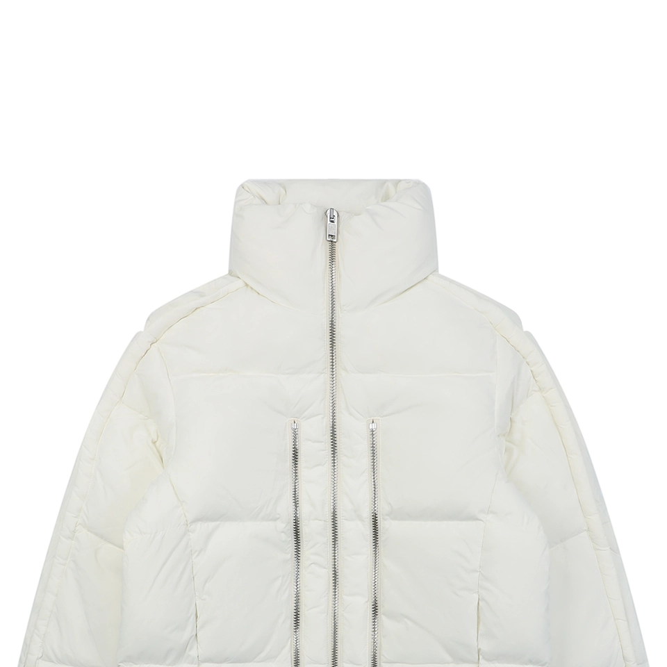 Mxxcler x Willow Smith Triple-Zip Down Jacket #MX-008 White