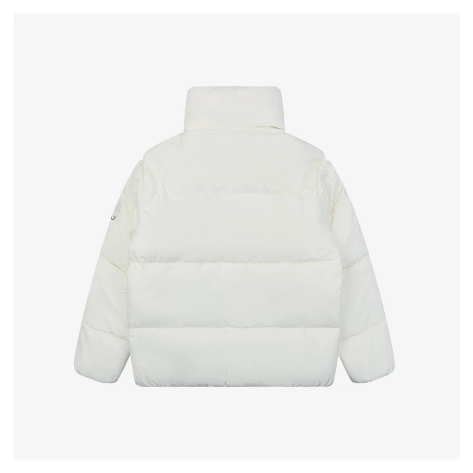Mxxcler x Willow Smith Triple-Zip Down Jacket #MX-008 White Back view