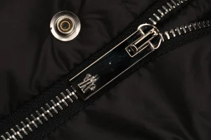 Mxxcler × 1017 ALYX 9SM Hooded Down Jacket Black Zipper puller