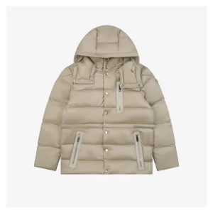 Mxxcler × 1017 ALYX 9SM Hooded Down Jacket Brown Front view