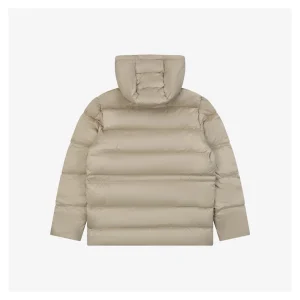 Mxxcler × 1017 ALYX 9SM Hooded Down Jacket Brown back view