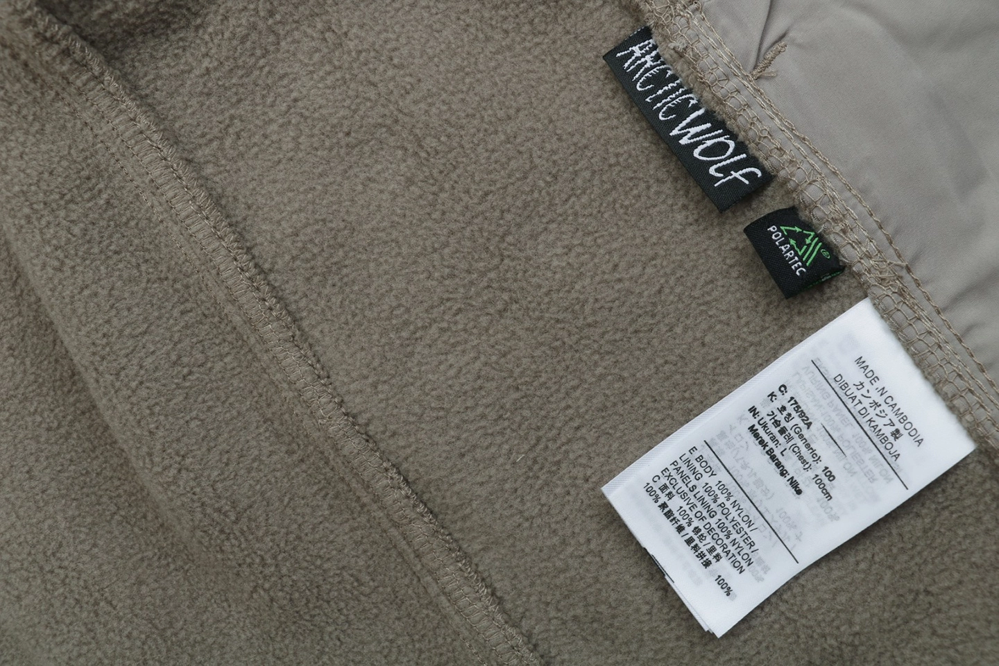 Nike ACG Polartec Fleece Jacket Grey Wash label