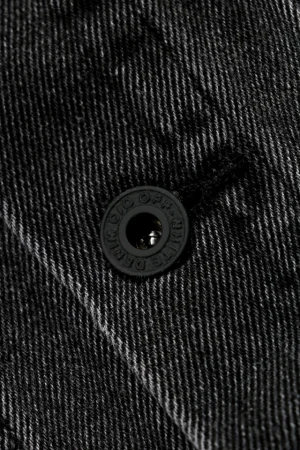 Off-White Tape Arrow Print Denim Jacket Button