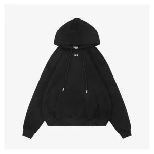 Off-White Tonal Anchor Arrows Embroidered Hoodie Front view