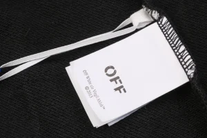 Off-White Tonal Anchor Arrows Embroidered Hoodie Wash label