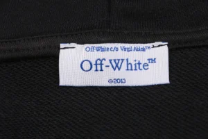 Off-White Tonal Anchor Arrows Embroidered Hoodie Brand label
