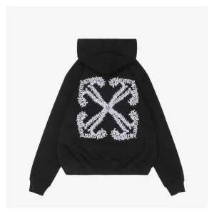 Off-White Wavy Arrow Embroidered Hoodie Back view