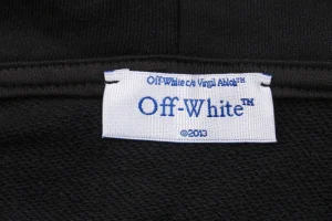 Off-White Wavy Arrow Embroidered Hoodie Brand label