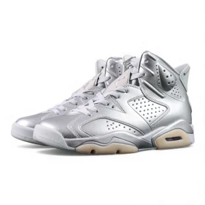 PSG x Jordan 6 Metallic Silver / Pure Platinum