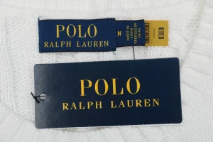 Ralph Lauren Cable-Knit Crewneck Pony Logo Sweater Brand label