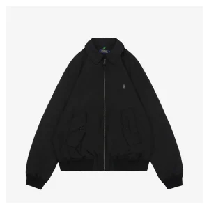 Ralph Lauren Polo Pony Double Pocket Button Jacket Black Front view