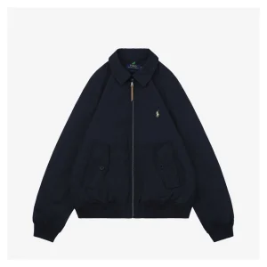 Ralph Lauren Polo Pony Double Pocket Button Jacket Navy Front view