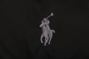 Ralph Lauren Pony Logo Quilted Stand Collar Down Jacket Black Brand