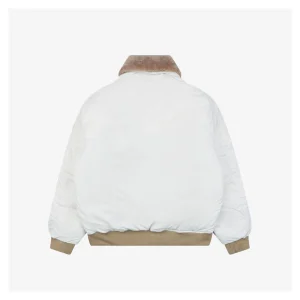 Ralph Lauren Vintage Shearling-Collar Down Flight Jacket White Back view