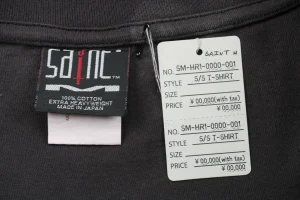 Saint Michael Baphomet Devil Graphic Distressed Shirt Brand label