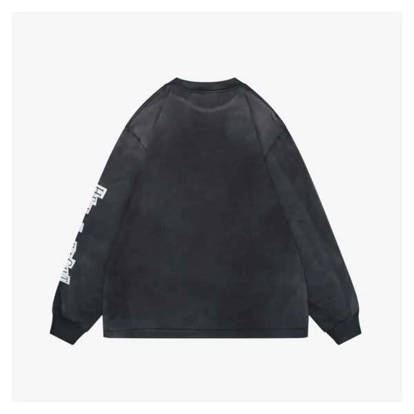 Saint Michael Baphomet Devil Graphic Distressed Shirt Back view