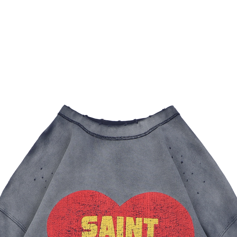 Saint Michael Vintage “Saint Power” Heart Graphic Crewneck Sweatshirt