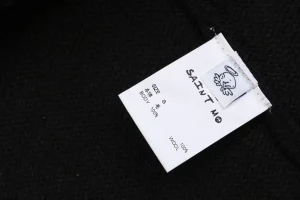 Saint Michael x KLF Intarsia Logo Distressed Wool Sweater Wash label