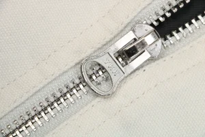 Stussy Embroidered Logo Hooded Cotton Jacket White Zipper puller