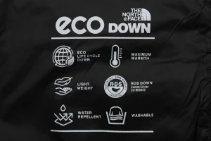 TNF Cloud Down Hooded Jacket Black Print