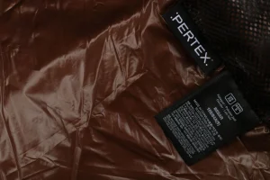 TNF UE Lightweight Hooded Down Jacket Brown Wash label