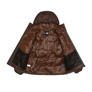 TNF UE Lightweight Hooded Down Jacket Brown Lining