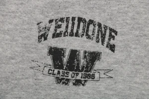 We11done Distressed Letter Sweatpants Front Print