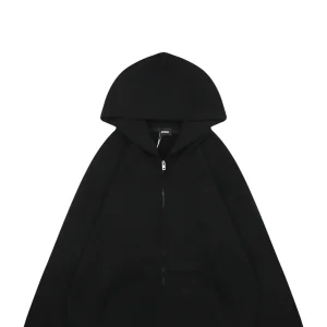 We11done Rhinestone Logo Hoodie Jacket