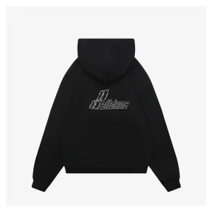 We11done Rhinestone Logo Hoodie Jacket Back view