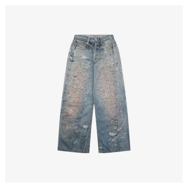 Acne Studios Minami-Aoyama Exclusive 3D Studded Denim Pants Front view