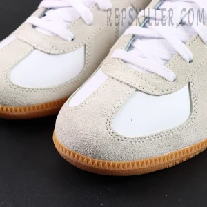 Adidas BW Army “White Chalk” toe box close-up with suede and leather texture