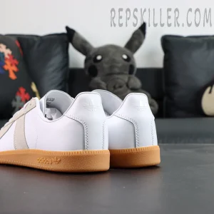 Adidas BW Army “White Chalk” heel angle view highlighting minimalist design