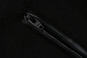 Adidas Originals Embroidered Crest Leather Sleeve Varsity Jacket Zipper puller