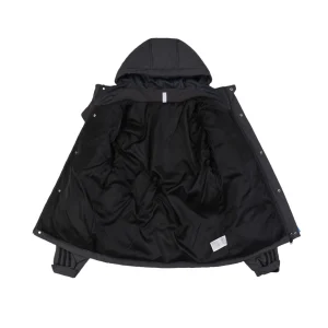 Adidas Three-Stripe Hooded Down Jacket Grey Lining