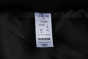 Adidas Three-Stripe Hooded Down Jacket Black Wash label