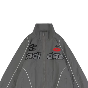 Adidas Valentine’s Day Trefoil Reflective Track Jacket Grey
