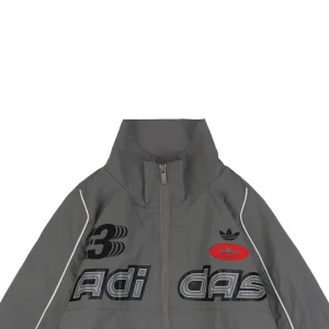 Adidas Valentine’s Day Trefoil Reflective Track Jacket Grey