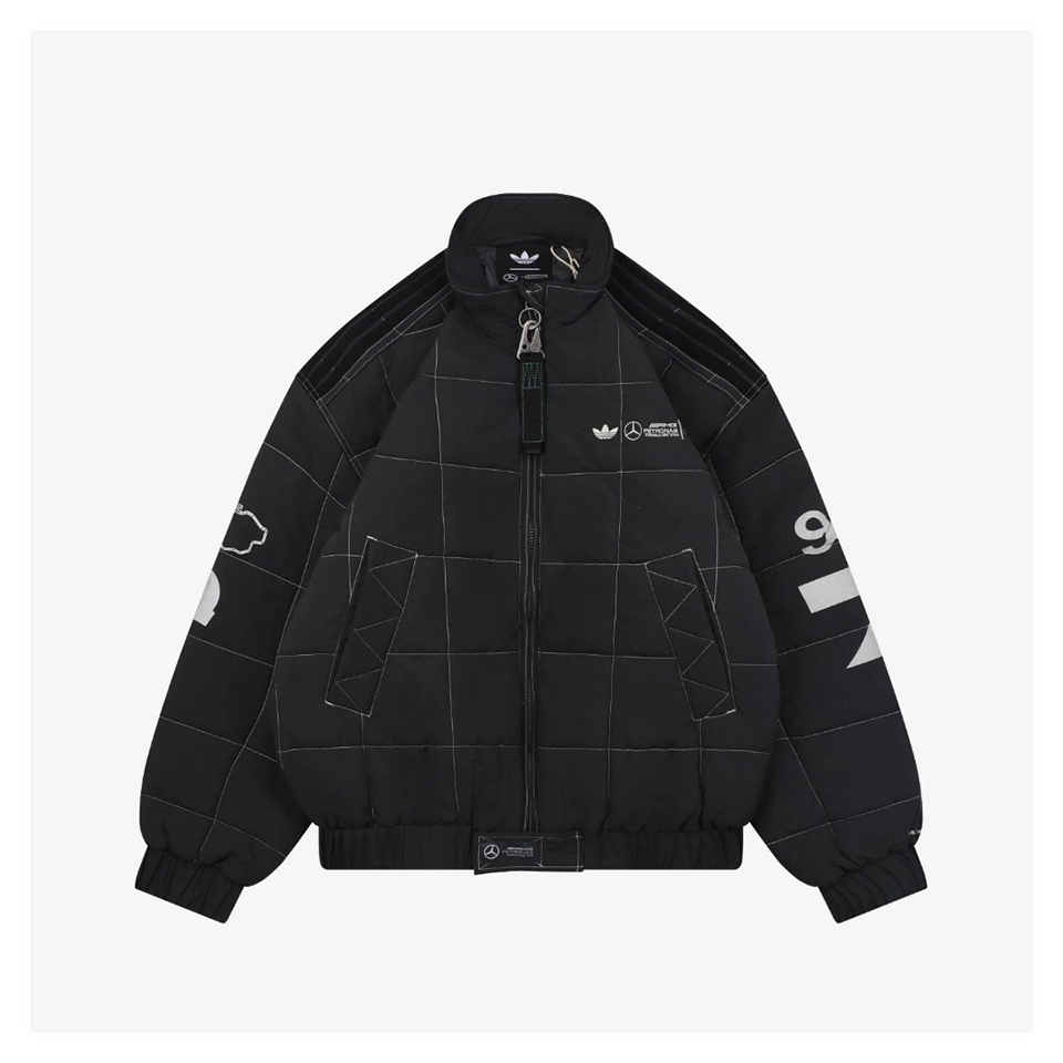 Adidas × F1 Mercedes Stand Collar Racing Jacket Front view