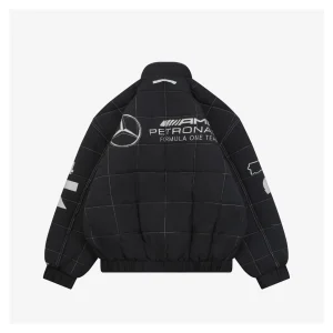 Adidas × F1 Mercedes Stand Collar Racing Jacket Back view