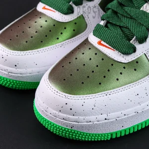 Nike Air Force 1 DOAF Oregon “Duck or Egg” PE metallic green toe box and speckled midsole