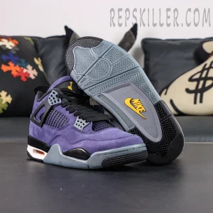 Air Jordan 4 Retro “Lakers” outsole detail with Nike logo