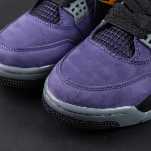 Air Jordan 4 Retro “Lakers” pair side view display