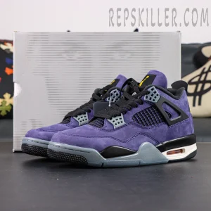 Air Jordan 4 Retro “Lakers” top view of upper design